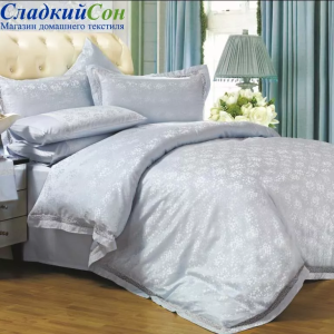 Постельное белье Asabella 609-4S 1,5-сп. голубое